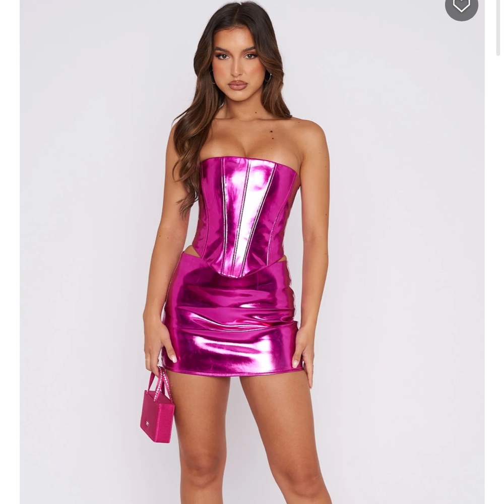 HOT PINK WHITE FOX BOUTIQUE SET